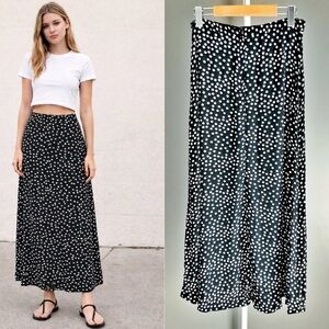 SUZY SHIER Gorgeous Polka Dots Boho  Pattern Cottagecore Summer Maxi Skirt.Small